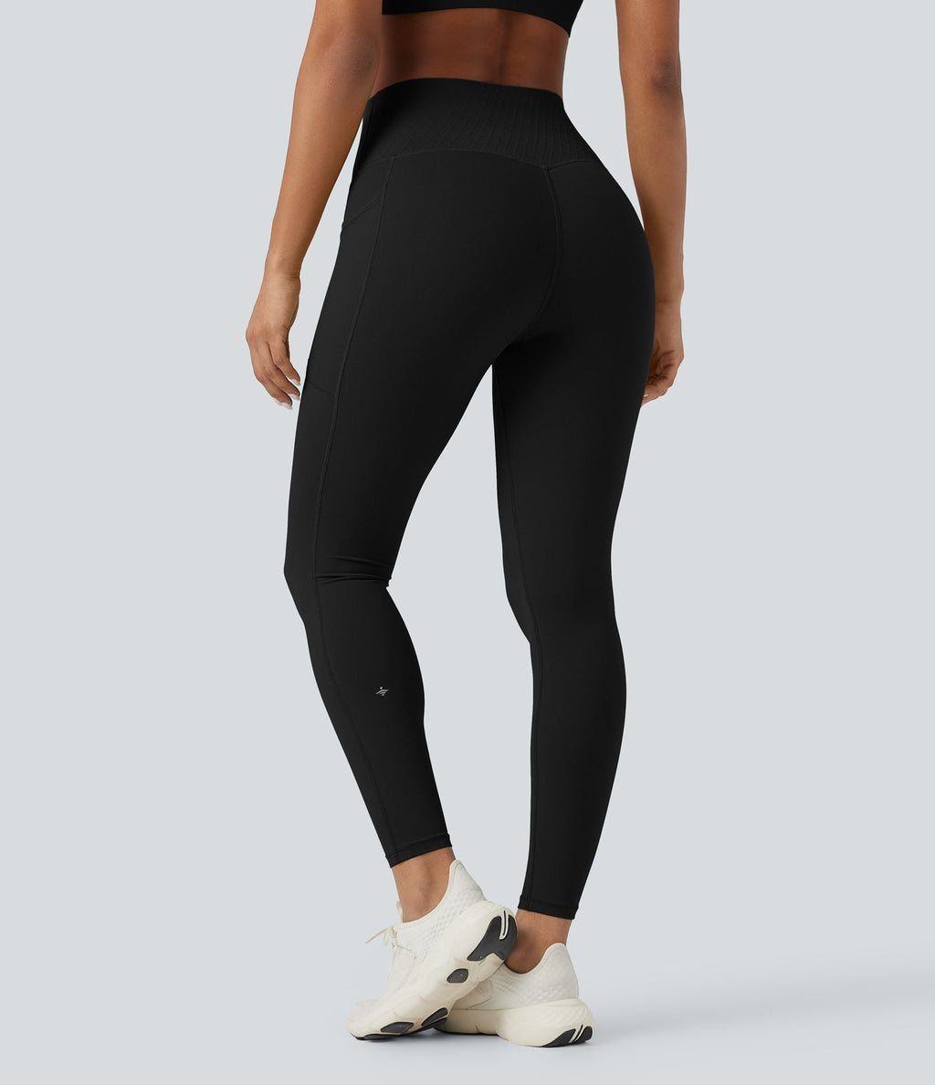 Legging 7/8 de yoga gainant taille haute avec poches Halara UltraSculpt™