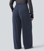 Pantalon de yoga grande taille jambes droites taille haute gainant Halara UltraSculpt™ avec poches