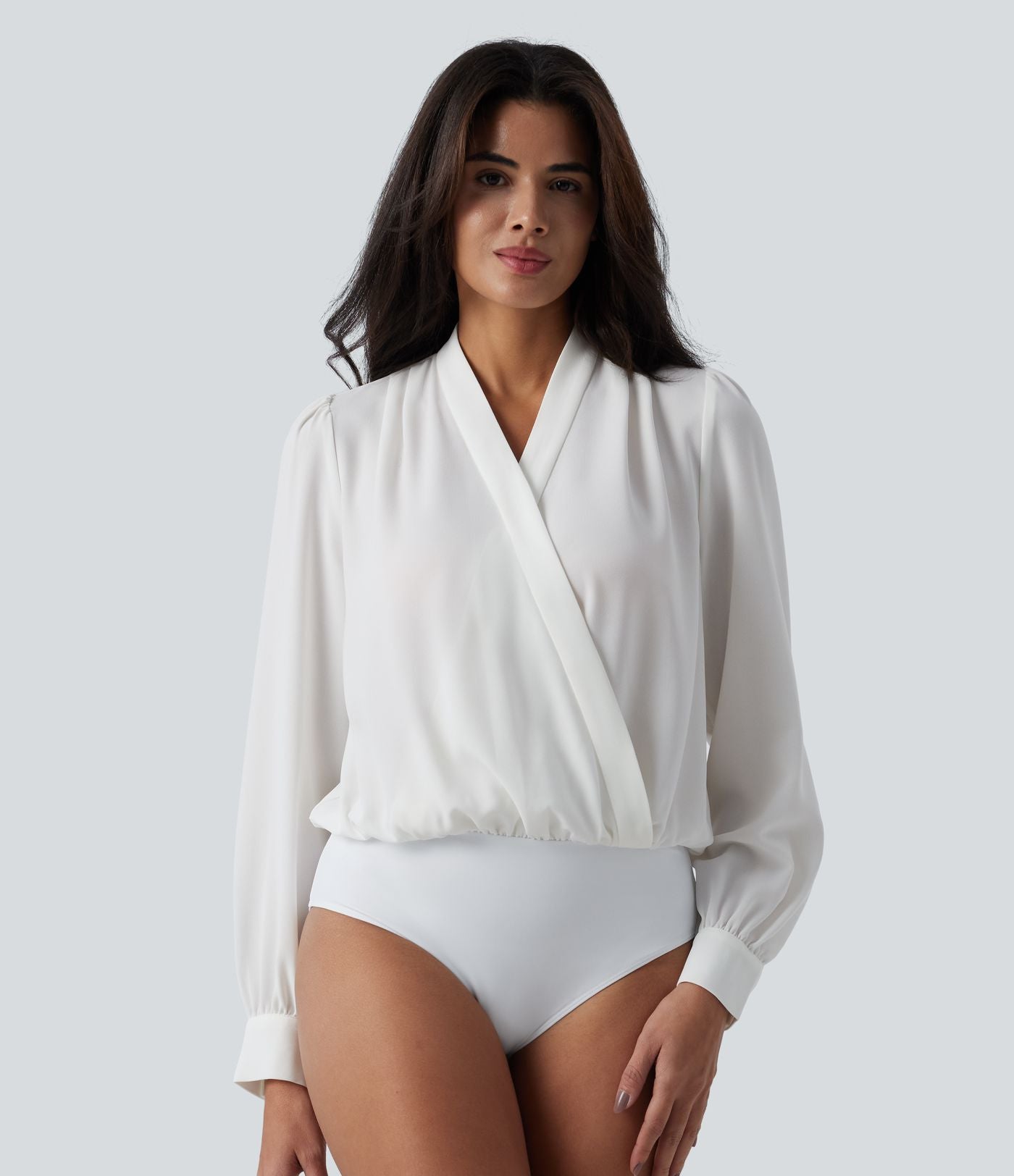 Body manches longues croisé pour le travail