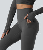 Halara Ultrasculpt™ Legging de running gainant taille haute dos croisé avec poches