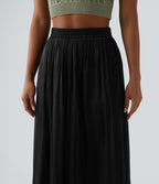 Pantalon ample fluide vacances taille haute