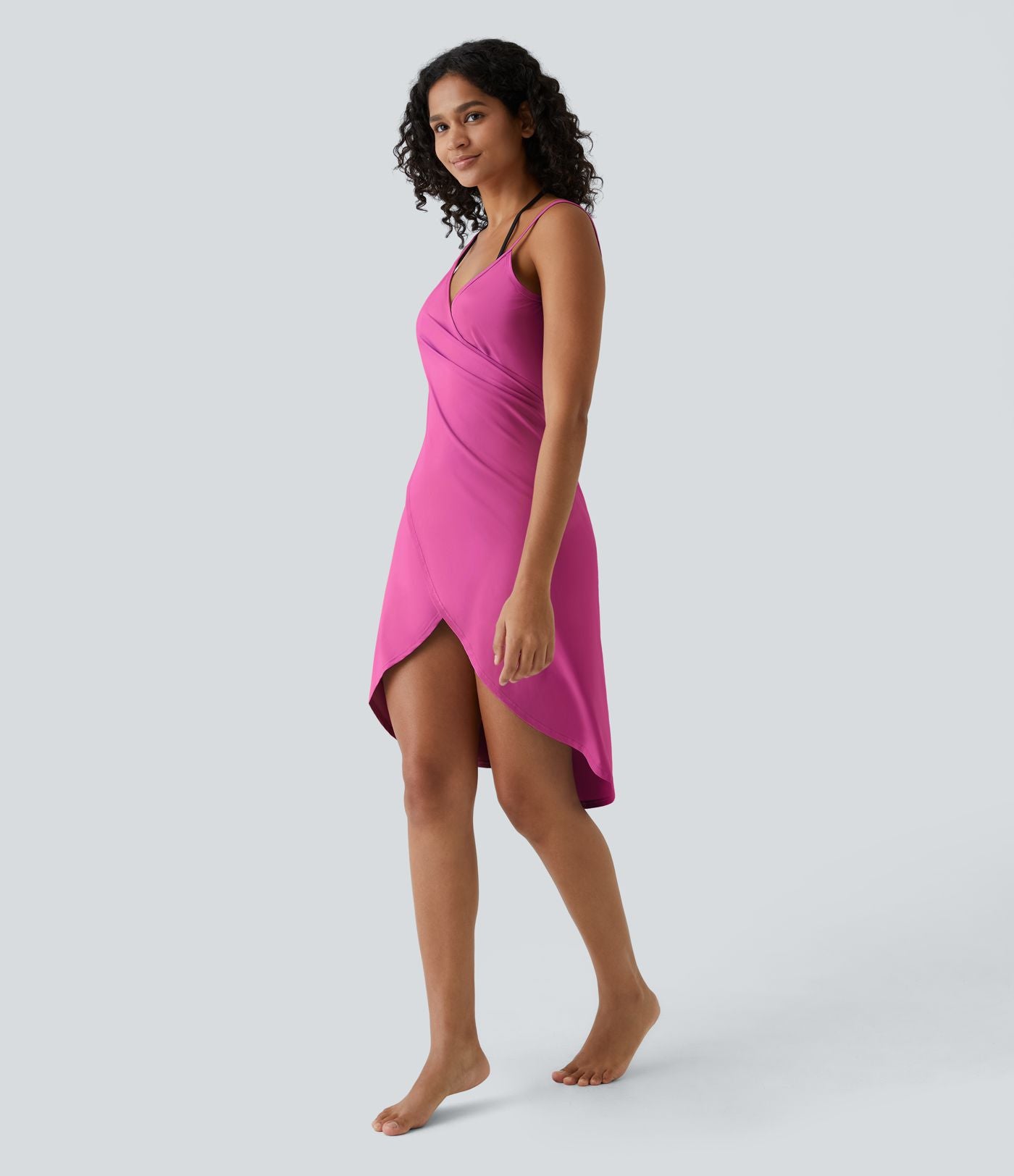 Robe de Plage Fines bretelles croisée dos nu effet portefeuille effet frais InstantCool