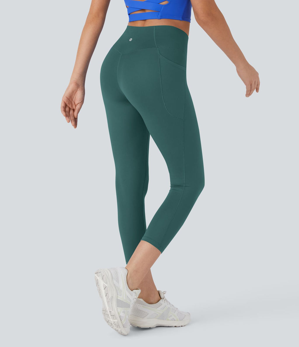 Softlyzero™ Legging Capri Unis Poches Croisées - UPF50+