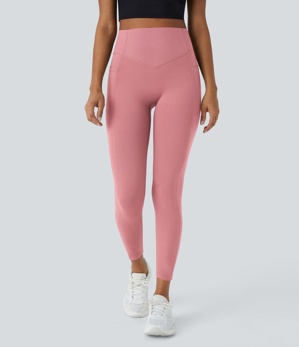 Legging d'entraînement gainant galbant taille haute avec effet scrunch et poches Halara UltraSculpt™