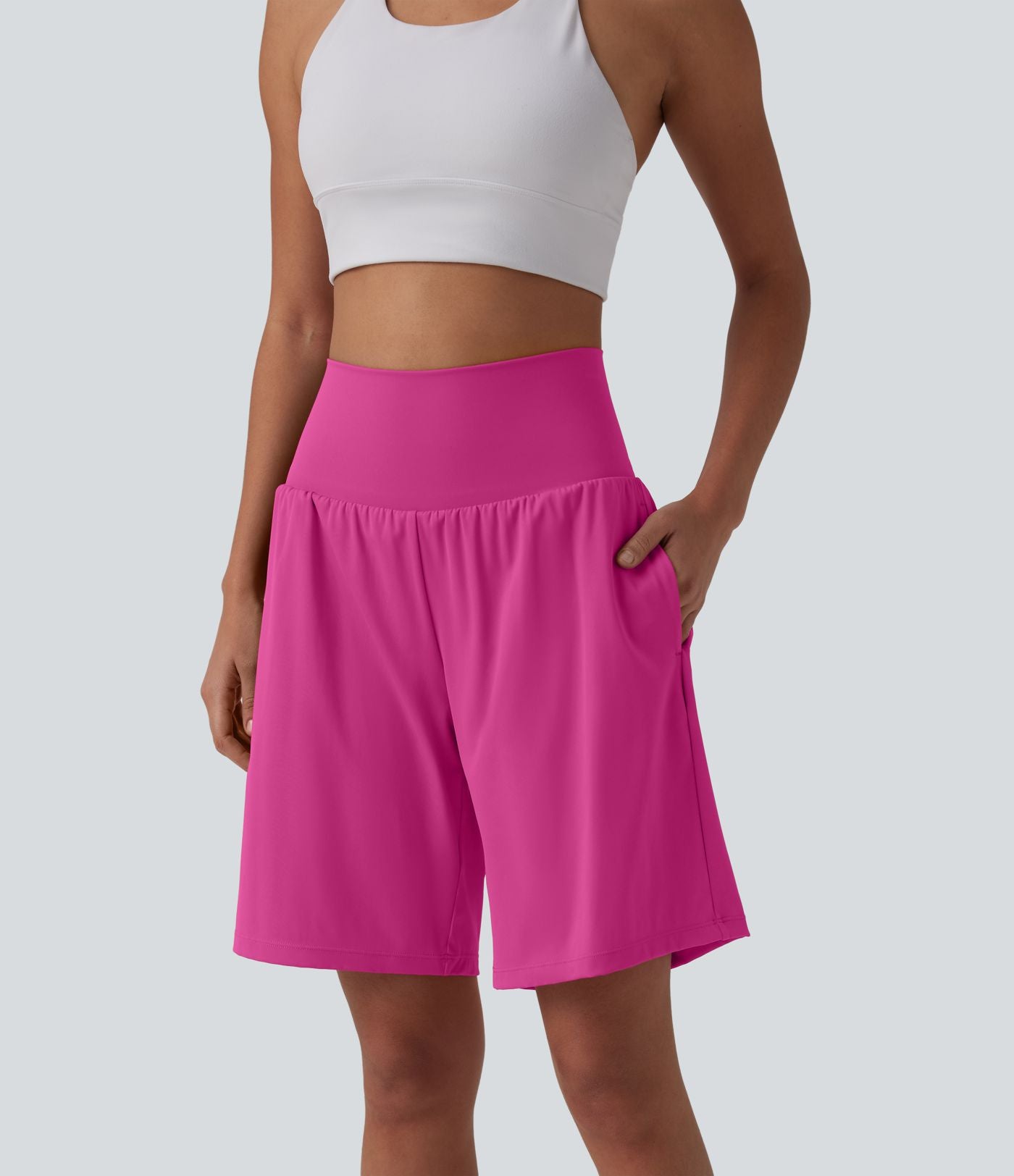 Short de yoga 2-en-1 SoftlyZero™ Airy taille très haute effet frais InstantCool 22,8 cm avec poches