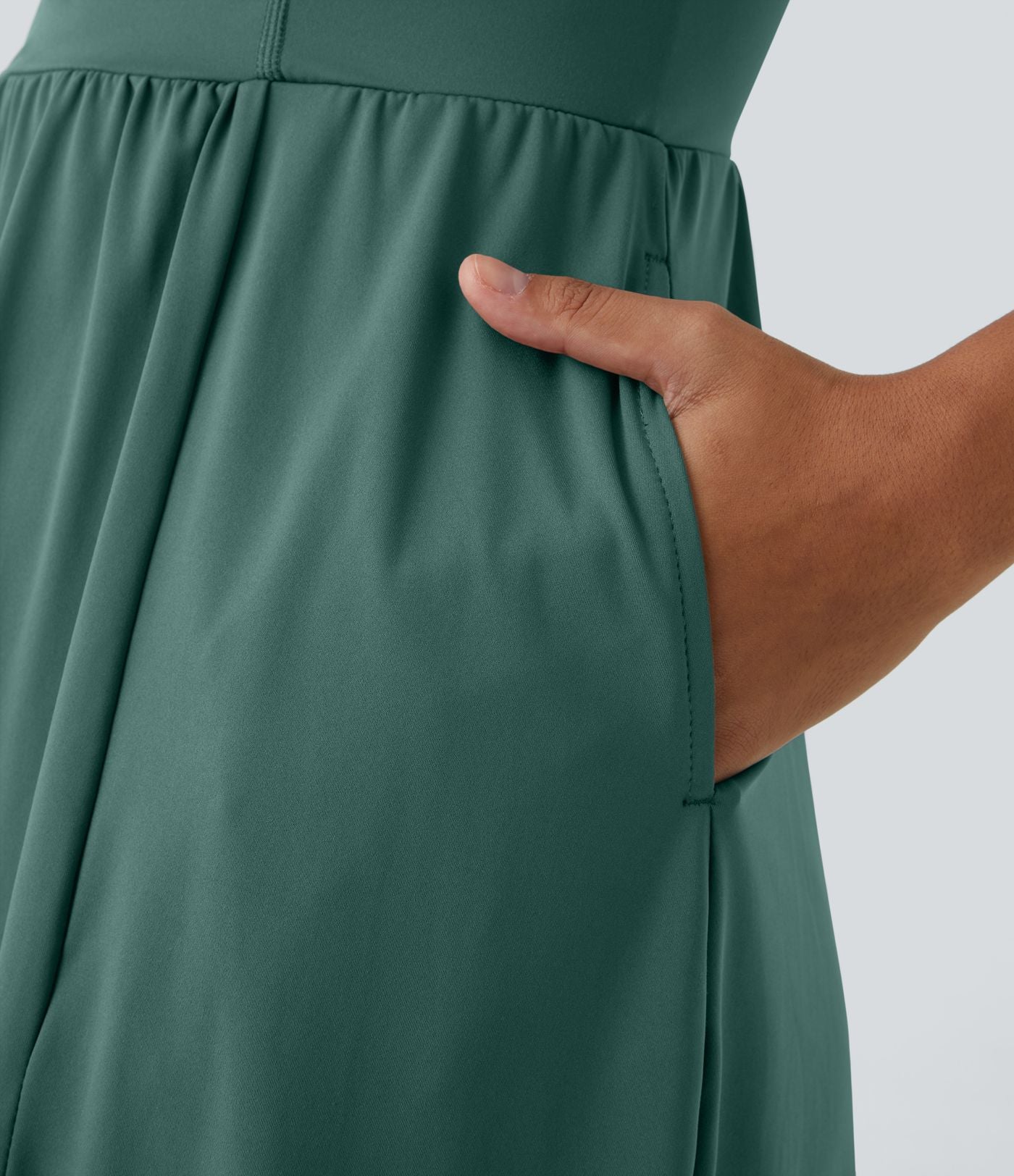 Robe décontractée mi-longue rembourrée A-D