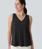 Débardeur casual ample col V avec brassière intégrée
