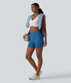 Short cycliste de yoga ventre plat Halara UltraSculpt™, taille haute, anti-roulis, 12,5 cm, avec poches
