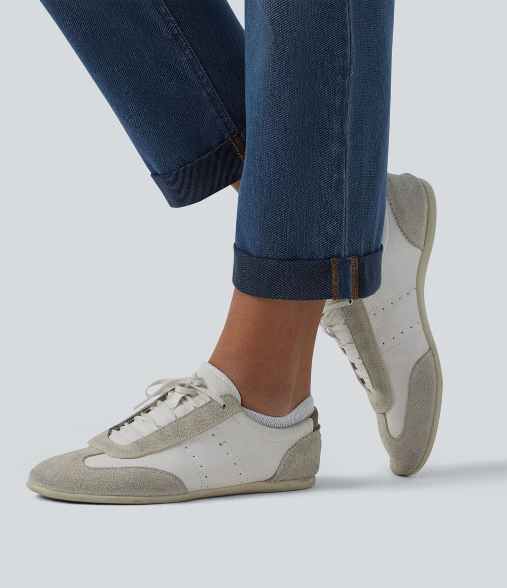 Halara Flex™ Jean 7/8 casual taille haute ventre plat à ourlet retroussé, avec poches