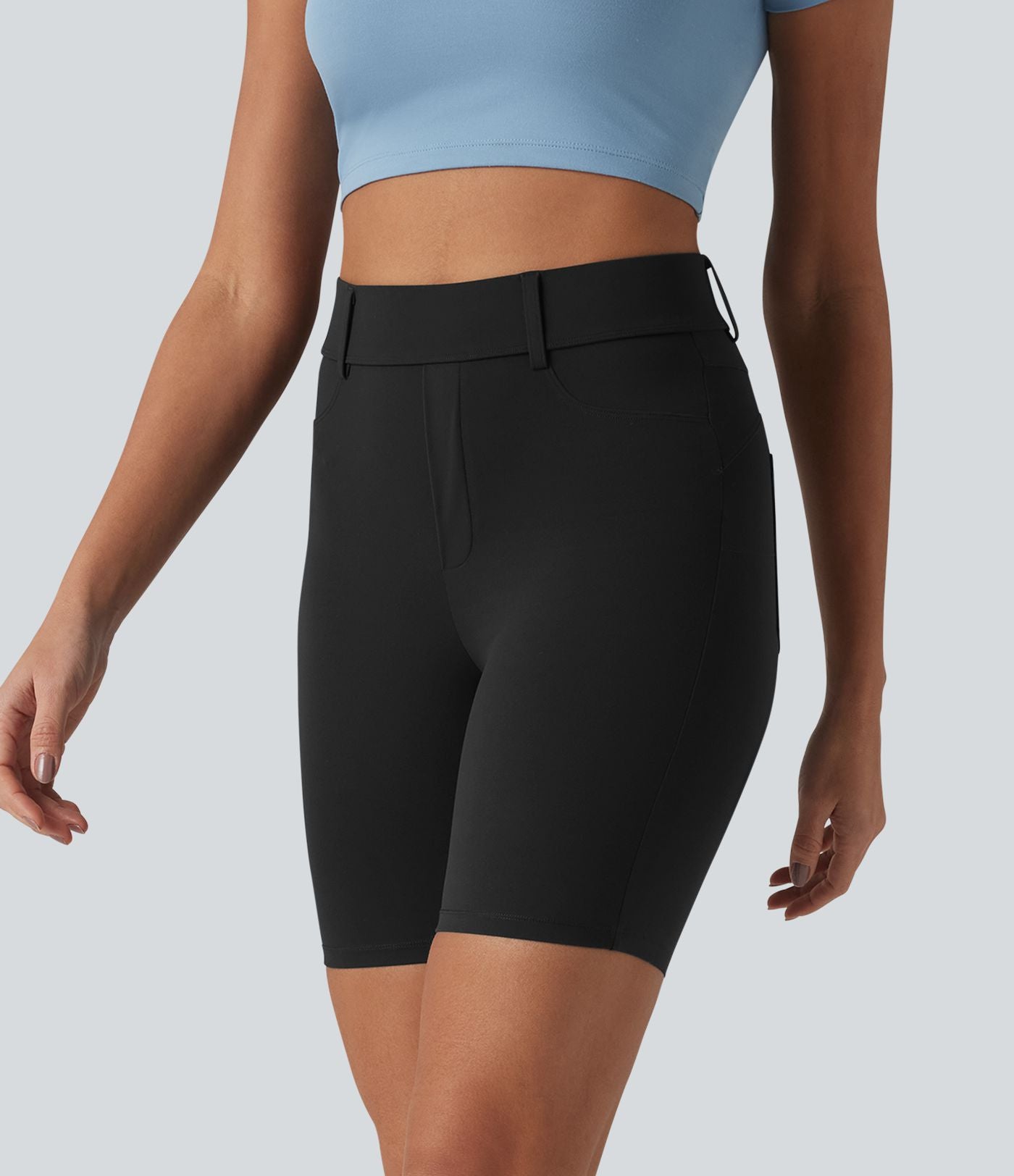Halara UltraSculpt™ Cycliste casual 17,5 cm taille haute ventre plat, avec poches