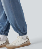 Jean décontracté Halara Flex™ taille mi-haute avec cordon de serrage et pochesns
