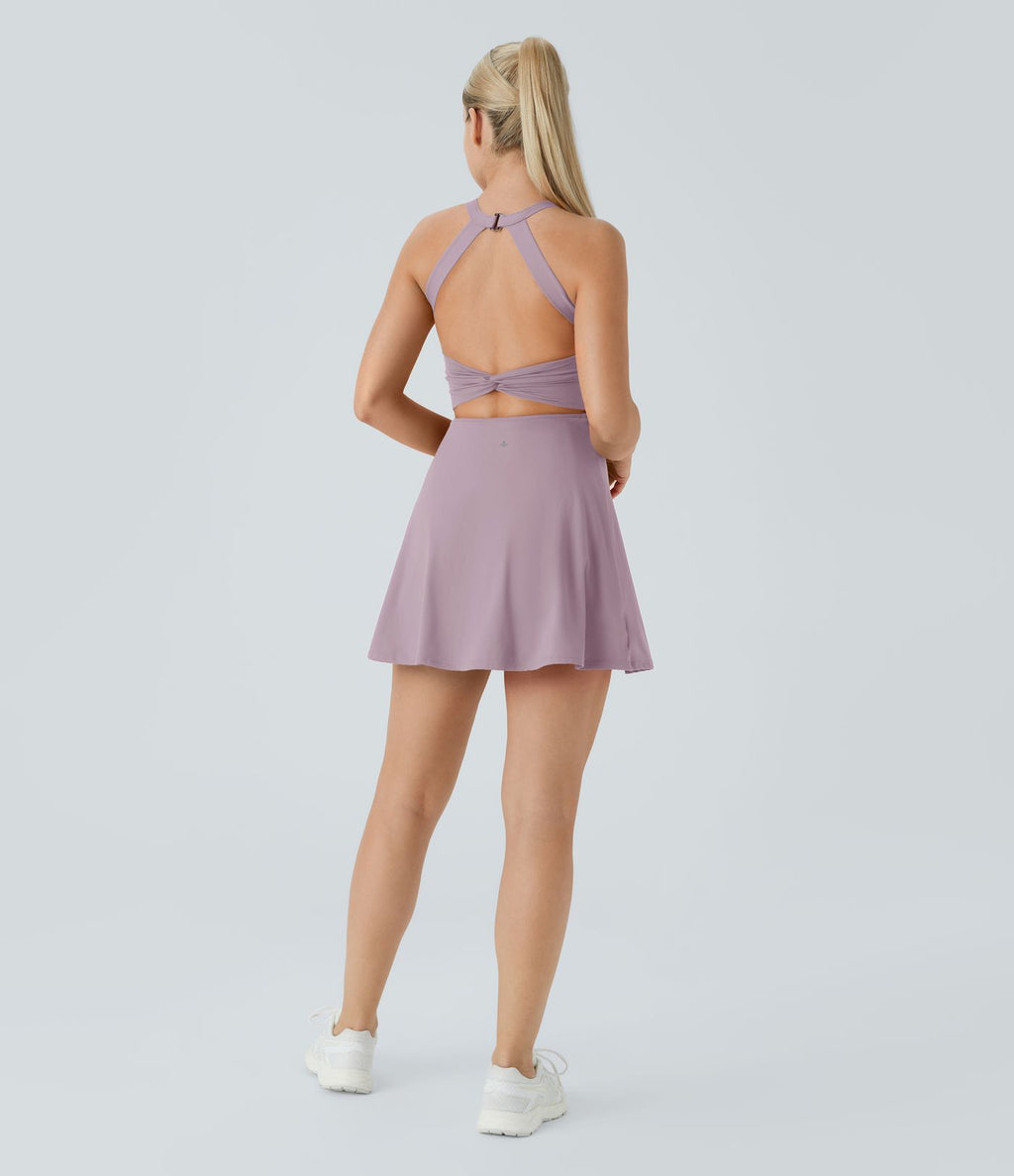 Robe de sport dos nu torsadée A-C