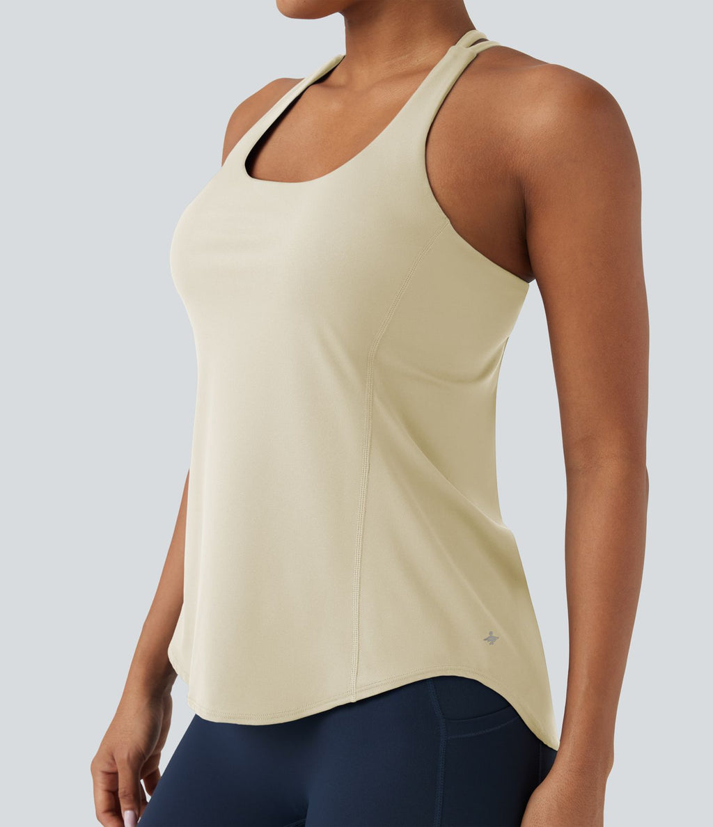 Débardeur running Halara UltraSculpt™ col rond dos croisé bonnets E-G