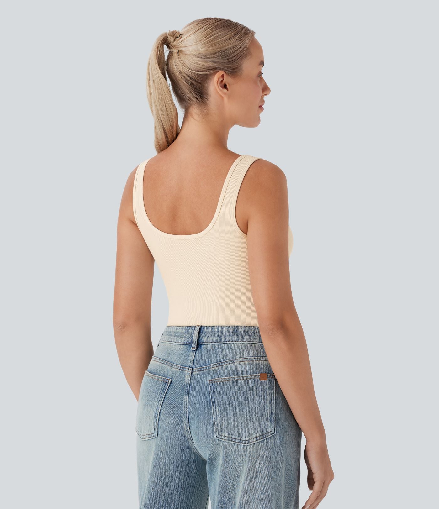 Body casual côtelé col U bretelles jambe ajustables - Easy Peasy