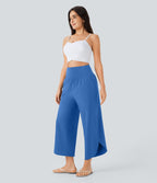 Pantalon fluide resort Breezeful™ à séchage rapide, coupe fendue et effet ventre plat