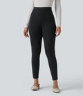 Pantalon bureau taille haute coupe skinny avec poches