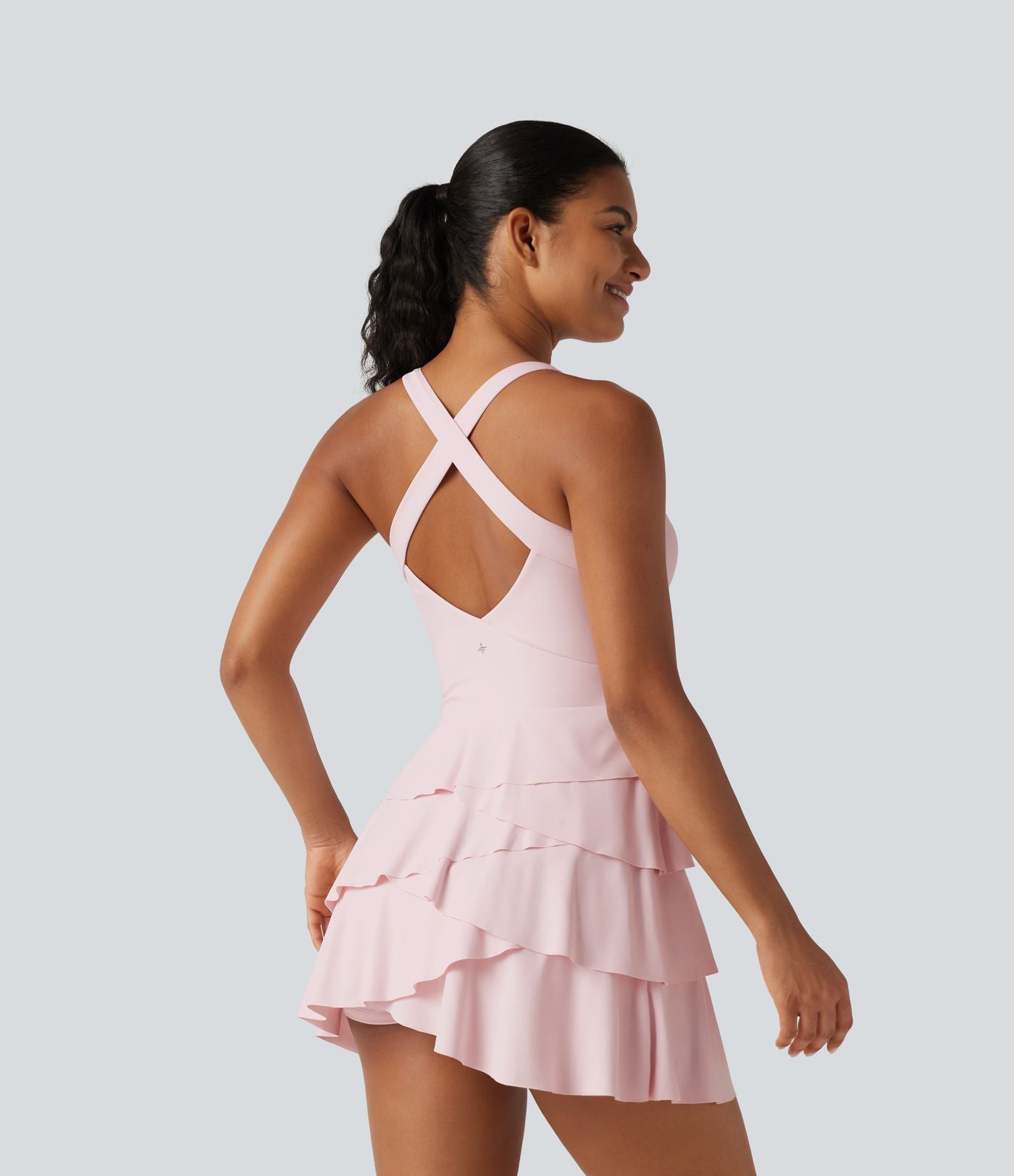 Robe-short de tennis SoftlyZero™ Airy effet frais InstantCool mini à volants superposés avec coussinets amovibles et poches, accès facile Easy Peasy