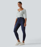 Legging 7/8 casual denim Halara Flex™ gainant taille haute avec poches