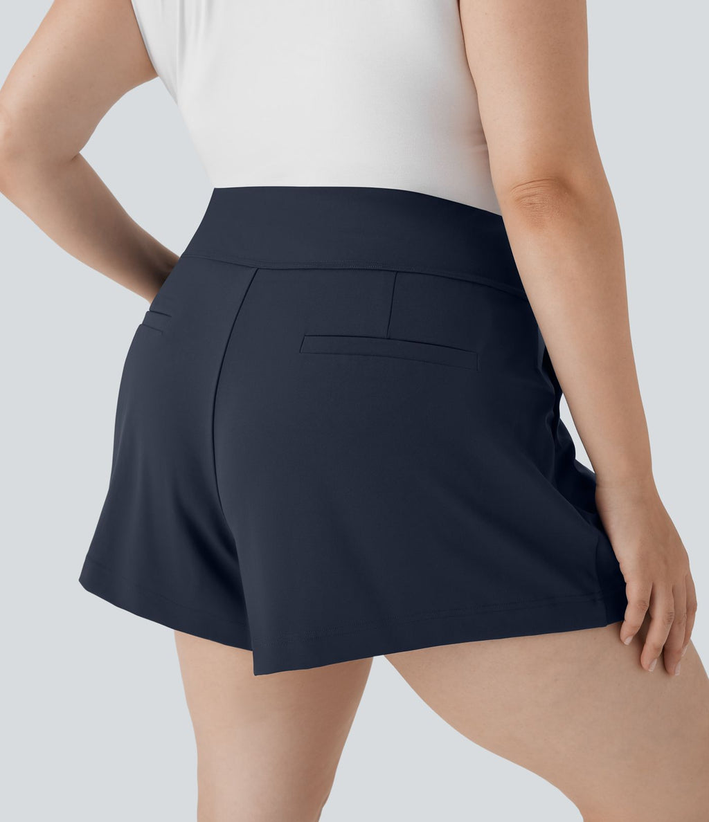 Short de travail grande taille taille haute DayStretch avec poches