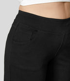 Halara Flex™ High Waisted Multiple Pockets Wide Leg Loose Stretchy Knit Casual Plus Size Jeans