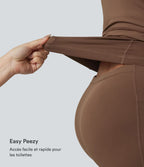 Robe de yoga active 2 en 1 SoftlyZero™ à épaules dénudées, bretelles amovibles et soutien-gorge intégré, avec poches - Facile à porter