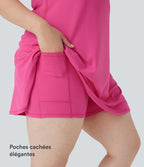 Robe de sport grande taille dos nu Softlyzero™ Plush - longueur rallongée - Easy Peasy Edition
