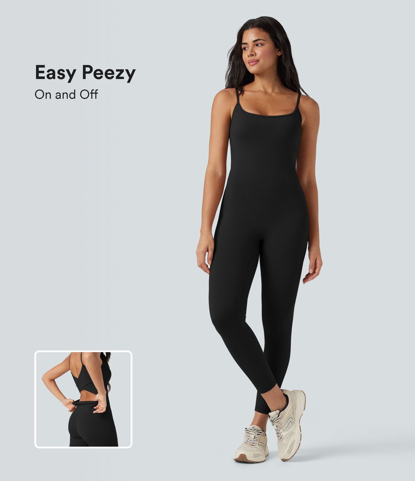 Combinaison de yoga SoftlyZero™ Airy col U effet frais InstantCool, accès facile Easy Peasy, protection solaire UPF50+