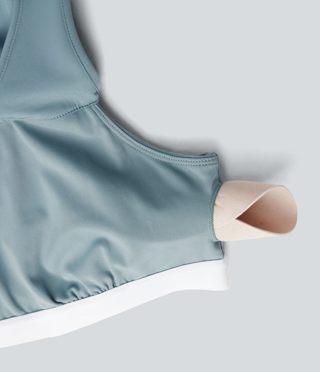 Robe décontractée mini fluide Breezeful™ à dos nageur, poches latérales, ourlet asymétrique et séchage rapide