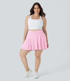 Jupe de tennis SoftlyZero™ Airy confortable 2-en-1 à taille haute croisée avec poches latérales, coupe évasée grande taille effet frais InstantCool, protection solaire UPF50+