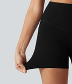Short cycliste de yoga gainant côtelé taille haute UltraSculpt™ 12,5 cm avec poches