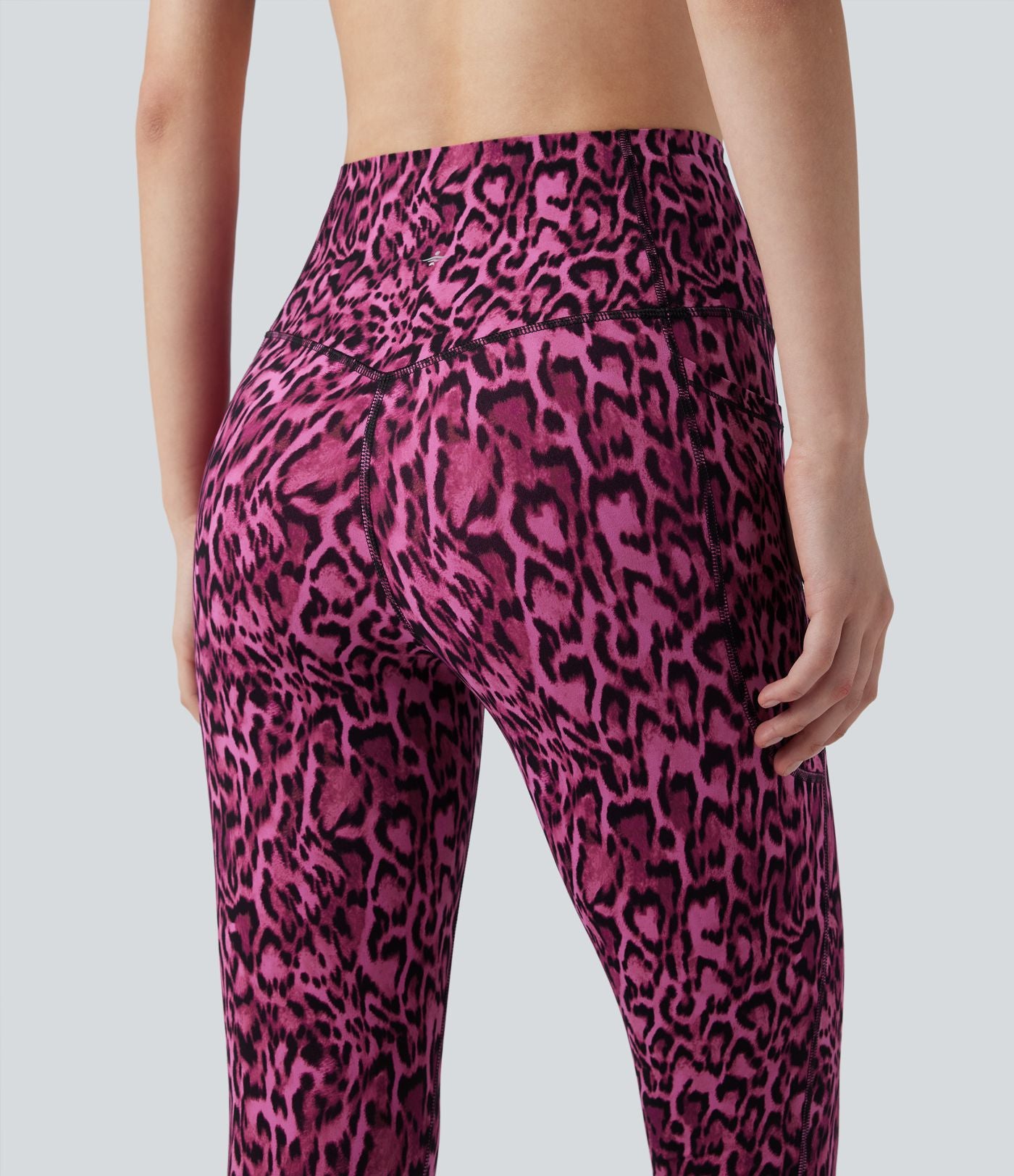 Legging de yoga gainant taille haute imprimé léopard avec poches Halara UltraSculpt™