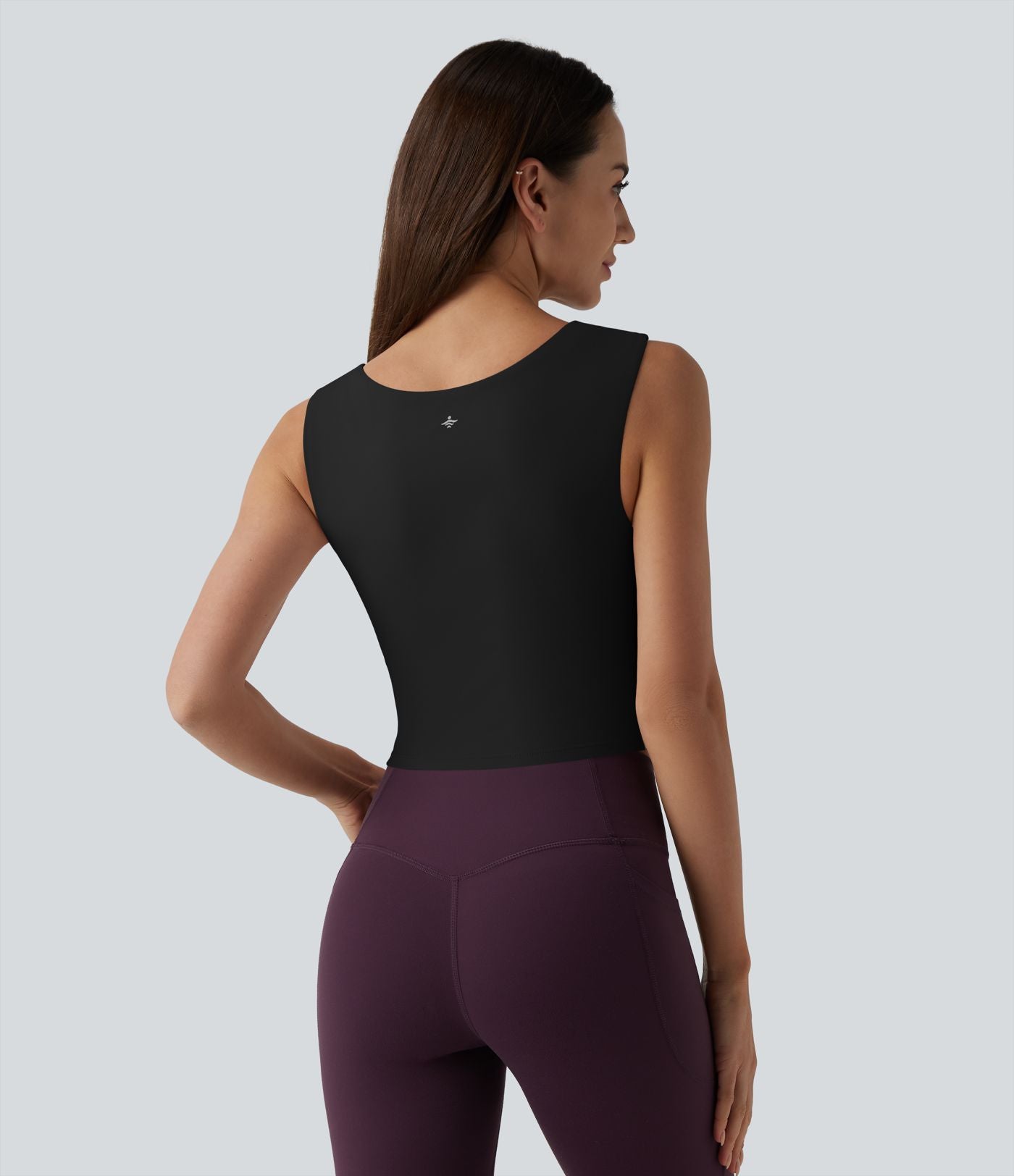Débardeur de yoga court col Queen Anne SoftlyZero™ Plush