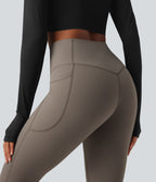 Legging bootcut polaire thermique yoga gainant modelant taille haute Halara UltraSculpt™ Heat avec poches