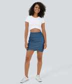Halara Flex™ Mini-Jupe en Jean Courte Tricot Extensible Moulante Taille Haute