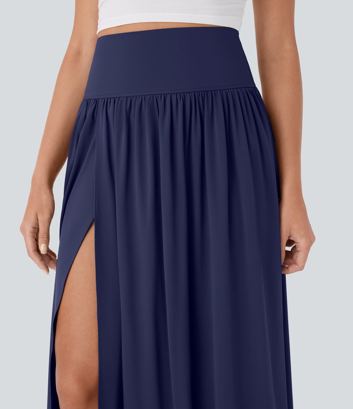 Jupe maxi fluide 2-en-1 gainante taille haute à séchage rapide Breezeful™