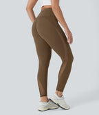 Legging 7/8 d'entraînement gainant taille haute avec mesh contrastant et zip arrière DayStretch avec poches