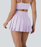 Jupe-short de danse mini Breezeful™ à taille haute, plissée, 2-en-1, avec poches latérales et arrière, ourlet asymétrique et séchage rapide