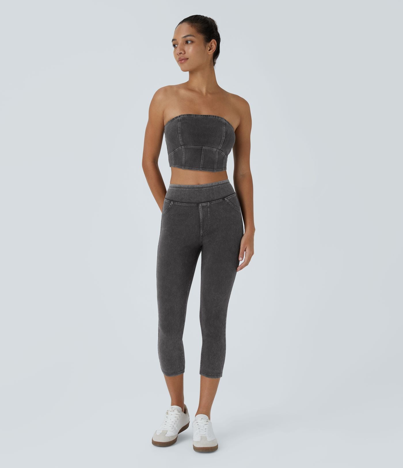 Halara Flex™ Jegging Capri Taille Haute Extensible Poche Latérale Arrière