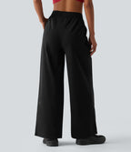 Pantalon sport coupe droite taille mi-haute mesh contrasté effet frais InstantCool séchage rapide avec poches, protection solaire UPF40+