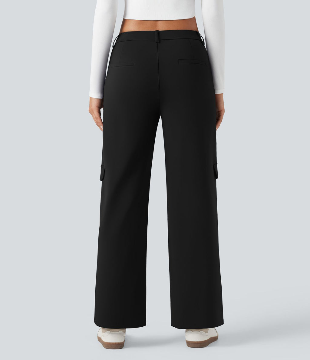 Pantalon tailleur thermique SoftlyZero™ Plush coupe droite taille mi-haute avec poches