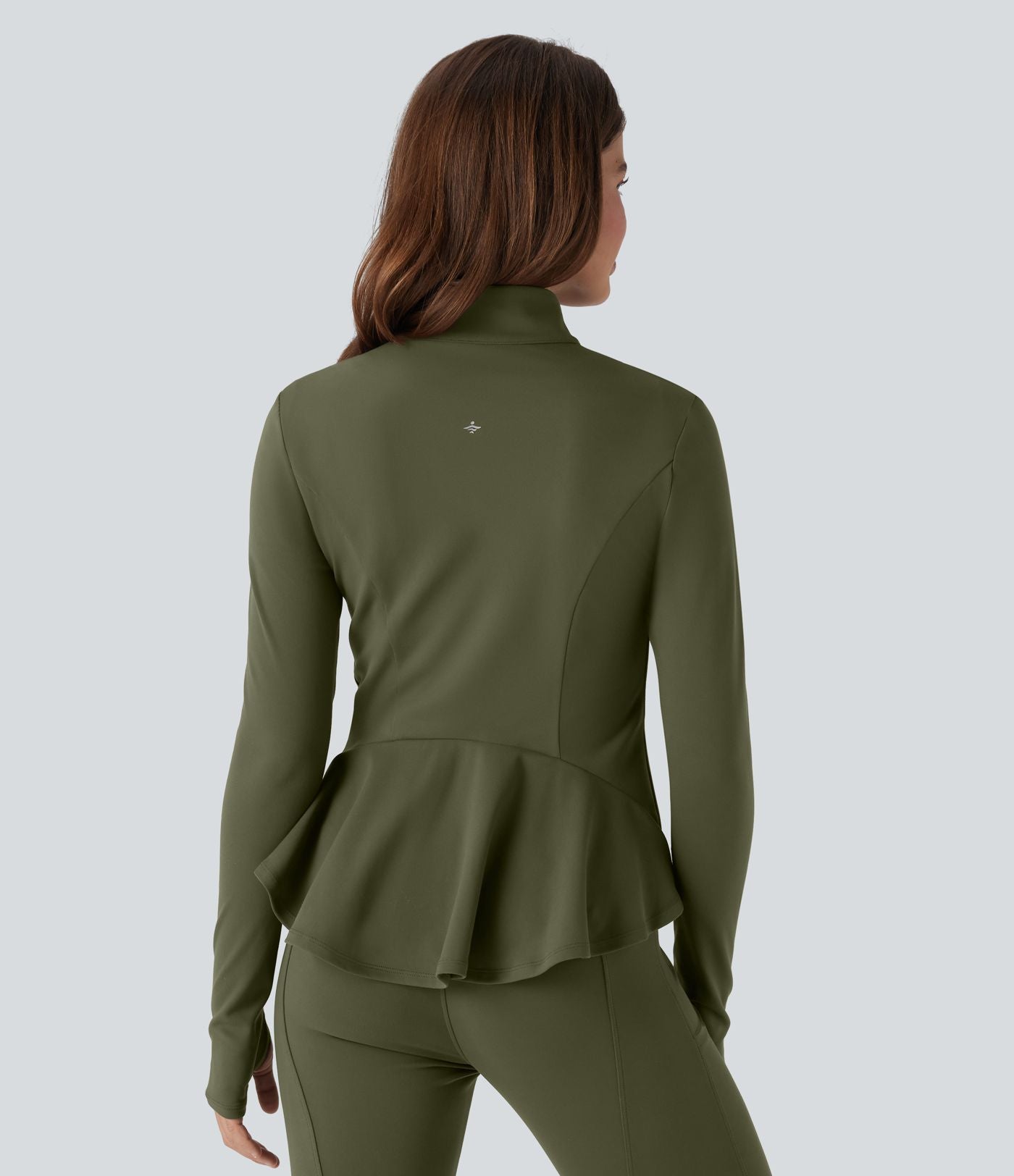 Veste ajustée col montant zippée avec passants pouces et ourlet à volants DayStretch avec poches