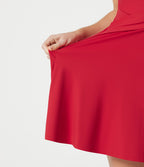 Robe de tennis courte SoftlyZero™ Airy avec brassière intégrée 2-en-1, douce et respirante, avec poches, bonnets DD à F - Édition Easy Peasy - Protection solaire UPF50+