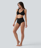 Haut de bikini jacquard à décolleté plongeant en V