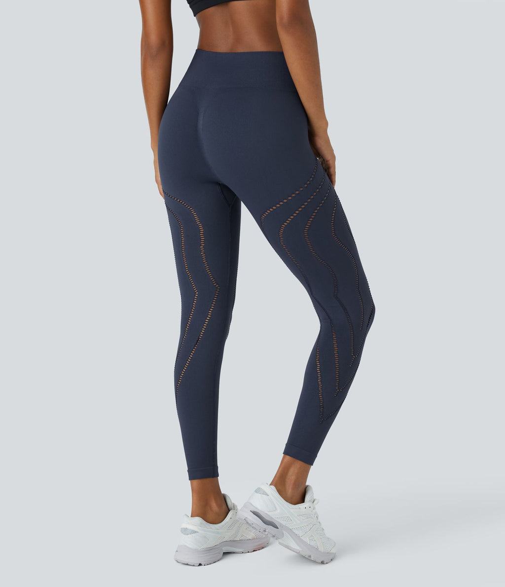 Legging yoga 7/8 taille haute avec découpes sans couture OneForm Seamless Flow