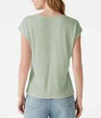 T-shirt casual col V à manches courtes