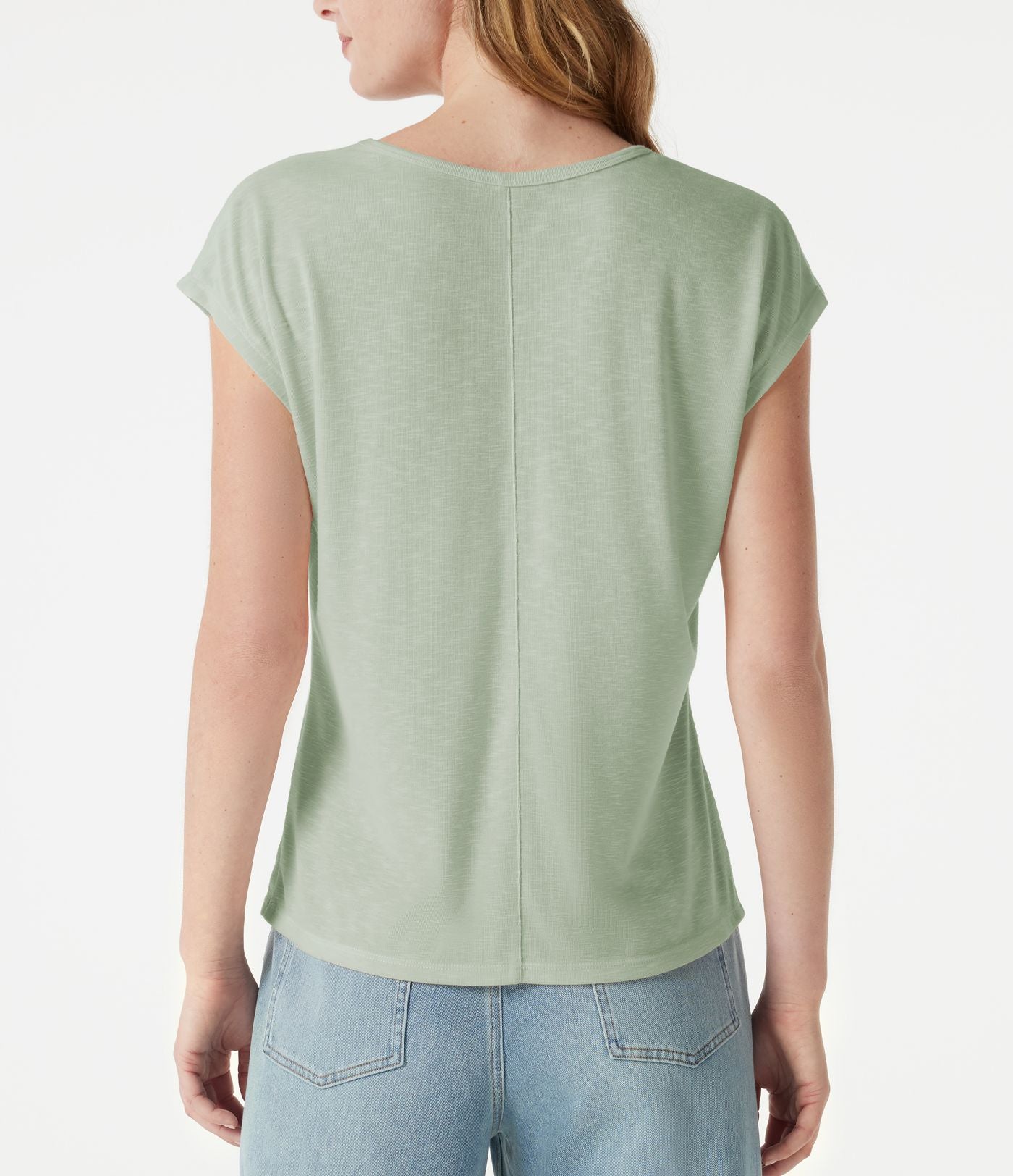 T-shirt casual col V à manches courtes