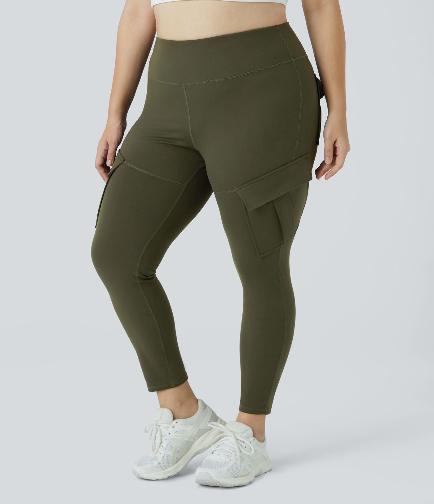 Legging yoga grande taille ajusté cargo 7/8 taille haute DayStretch avec poches