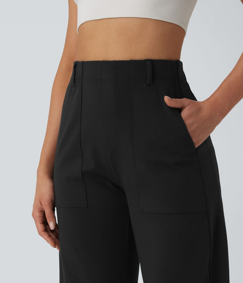 Pantalon barrel DayStretch taille haute avec poches
