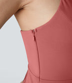 Breezeful™ Combinaison Dos Nu Poche Zippée Invisible Sur le Côté Jambe Large Séchage Rapide