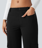 Pantalon tailleur thermique SoftlyZero™ Plush coupe droite taille mi-haute avec poches